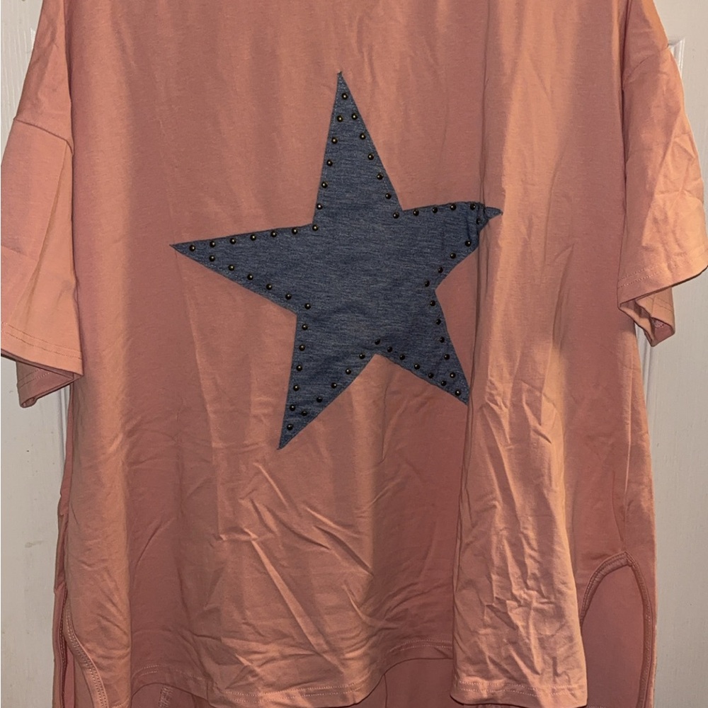 Maleah Star Patch Oversized Tee